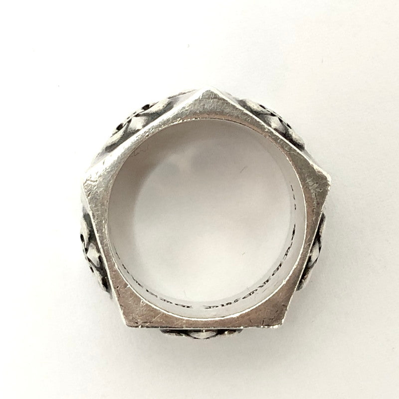 【中古品】【メンズ】 CHROME HEARTS クロムハーツ PENTAGON BS FLR ペンタゴンリング BS フレア 指輪 シルバー 925 190-251212-rs-02-fur サイズ：約20～20.5号 カラー：シルバー 万代Net店