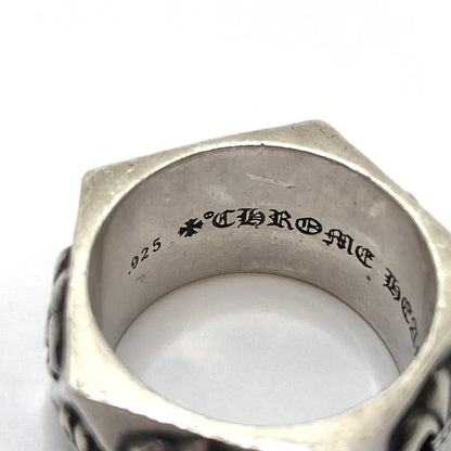 【中古品】【メンズ】 CHROME HEARTS クロムハーツ PENTAGON BS FLR ペンタゴンリング BS フレア 指輪 シルバー 925 190-251212-rs-02-fur サイズ：約20～20.5号 カラー：シルバー 万代Net店