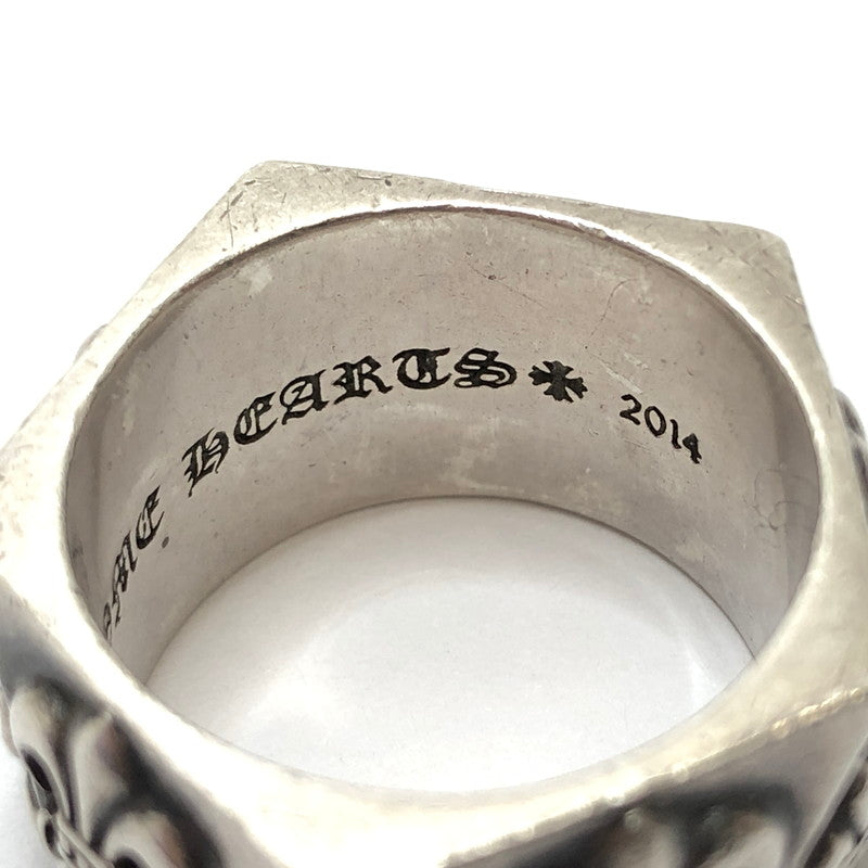 【中古品】【メンズ】 CHROME HEARTS クロムハーツ PENTAGON BS FLR ペンタゴンリング BS フレア 指輪 シルバー 925 190-251212-rs-02-fur サイズ：約20～20.5号 カラー：シルバー 万代Net店
