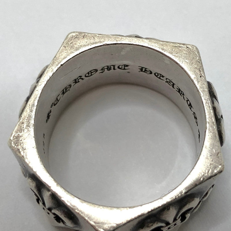【中古品】【メンズ】 CHROME HEARTS クロムハーツ PENTAGON BS FLR ペンタゴンリング BS フレア 指輪 シルバー 925 190-251212-rs-02-fur サイズ：約20～20.5号 カラー：シルバー 万代Net店