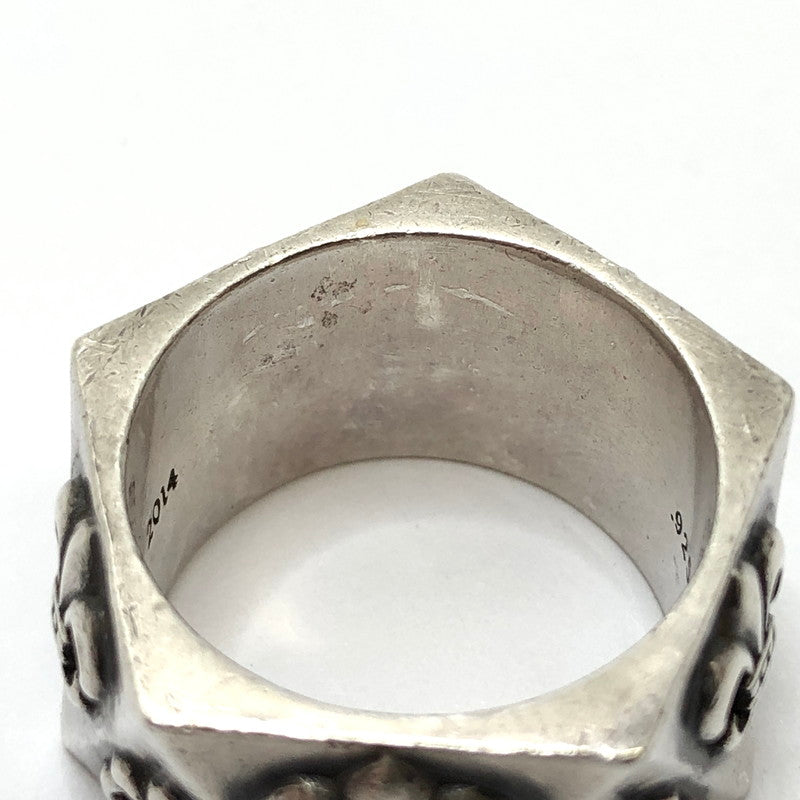 【中古品】【メンズ】 CHROME HEARTS クロムハーツ PENTAGON BS FLR ペンタゴンリング BS フレア 指輪 シルバー 925 190-251212-rs-02-fur サイズ：約20～20.5号 カラー：シルバー 万代Net店