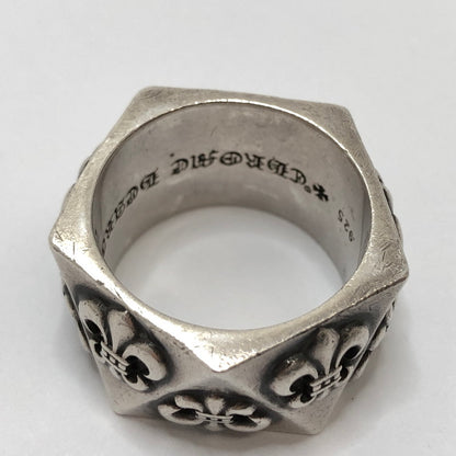【中古品】【メンズ】 CHROME HEARTS クロムハーツ PENTAGON BS FLR ペンタゴンリング BS フレア 指輪 シルバー 925 190-251212-rs-02-fur サイズ：約20～20.5号 カラー：シルバー 万代Net店