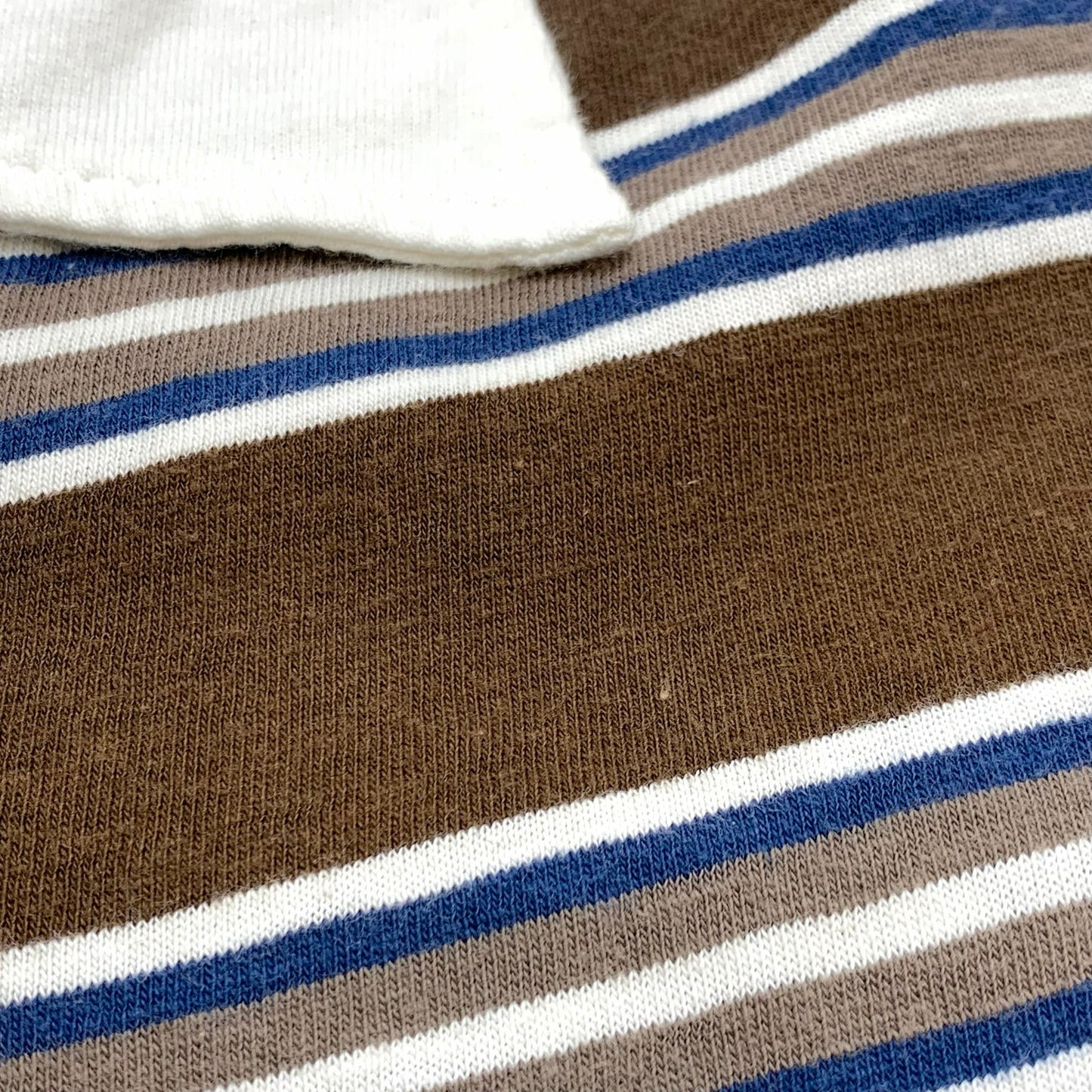 【現状渡し品】【メンズ】 WAREHOUSE ウエアハウス S/S ポロシャツ ボーダー 半袖 トップス 145-260323-ea-01-fur サイズ：L カラー：ブラウン/ブルー/オフホワイト 万代Net店