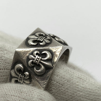 【中古品】【メンズ】 CHROME HEARTS クロムハーツ PENTAGON BS FLR ペンタゴンリング BS フレア 指輪 シルバー 925 190-251212-rs-02-fur サイズ：約20～20.5号 カラー：シルバー 万代Net店