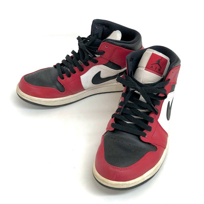 【現状渡し品】【メンズ】 NIKE ナイキ AIR JORDAN 1 MID "CHICAGO BLACK TOE" 554724-069 エアジョーダン ミッド シカゴ ブラック トゥ スニーカー シューズ 靴 160-250203-rs-04-fur サイズ：28.0cm US 10 カラー：レッド系/ブラック/ホワイト 万代Net店