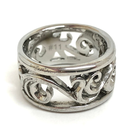 【中古品】【メンズ/レディース】 SAAD サード ARABESQUE RING アラベスク リング 指輪 SUS316 アクセサリー 193-240612-rs-04-fur サイズ：11(実寸：約12号) カラー：シルバー 万代Net店