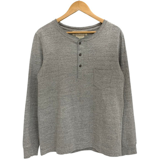 【中古品】【メンズ】 REMI RELIEF レミレリーフ L/S Tee 長袖 無地 ポケット付き Tシャツ 140-260324-ea-01-fur サイズ：M カラー：グレー 万代Net店
