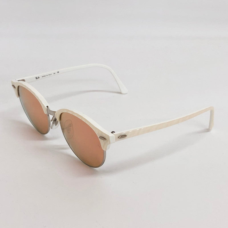 【中古品】【メンズ/レディース】 Ray-Ban レイバン CLUBROUND RB4246 サングラス 偏光 メガネ 眼鏡 アイウェア アクセサリー 203-240613-rs-02-fur サイズ：51ロ19-145 カラー：ホワイト/ピンク系 万代Net店