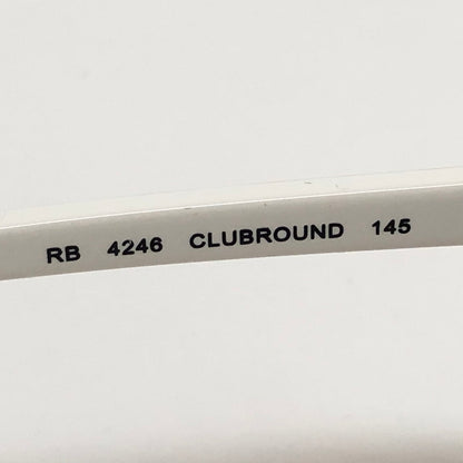 【中古品】【メンズ/レディース】 Ray-Ban レイバン CLUBROUND RB4246 サングラス 偏光 メガネ 眼鏡 アイウェア アクセサリー 203-240613-rs-02-fur サイズ：51ロ19-145 カラー：ホワイト/ピンク系 万代Net店