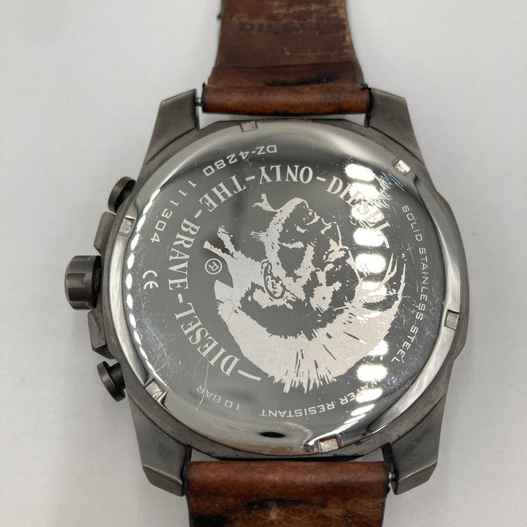 【現状渡し品】DIESEL ディーゼル DIESEL DZ-4280 腕時計 197-251219-SY-05-iwa カラー：シルバー/ホワイト/ブラウン系 万代Net店