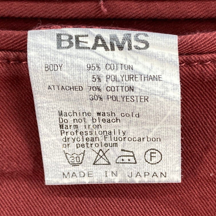【中古品】【メンズ】 BEAMS ビームス 11-23-1173-874 チノパン 158-260216-WA-04-iwa サイズ：M カラー：バーガンディ 万代Net店