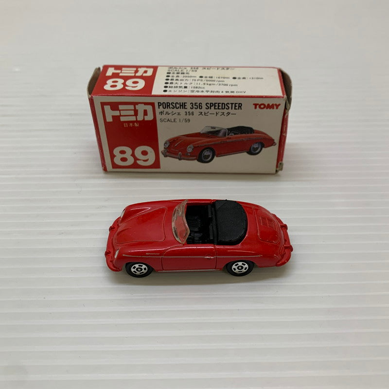 【現状渡し品】 TOMY トミー トミカ 89 ポルシェ356 スピードスター 赤 ミニカー 日本製 062-251208-AS-6-min 万代Net店