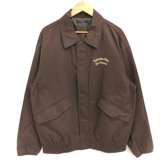 【中古品】【メンズ】 CPCM シーピーシーエム 243-7665 トラ刺繍ZIPブルゾン ジャケット アウター 古着 147-260810-rs-03-fur サイズ：L カラー：ブラウン 万代Net店