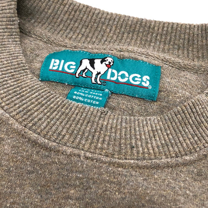 【現状渡し品】【メンズ】 BIG DOGS ビッグドッグス CREWNECK SWEATSHIRT スウェット トレーナー トップス 古着 ヴィンテージ 146-260810-rs-04-fur サイズ：XL カラー：グレージュ系 万代Net店