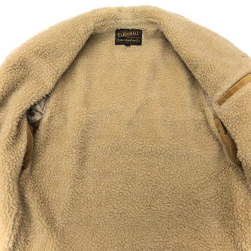 【ジャンク品】【メンズ】 RADIALL ラディアル CORDUROY JACKET RAD-12AW-JK012 コーデュロイジャケット ボア ブルゾン アウター 142-250204-rs-02-fur サイズ：38 カラー：キャメル系 万代Net店