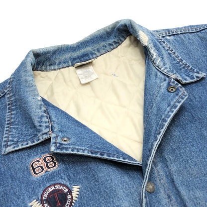 【現状渡し品】【メンズ】 Tigger デニム バーシティジャケット アウター 古着 ヴィンテージ系 146-260227-rs-01-fur サイズ：XXL カラー：インディゴ/ベージュ系 万代Net店