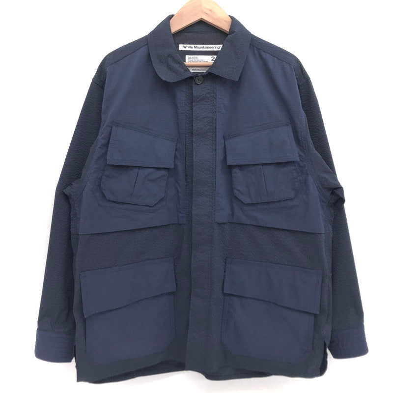 【中古品】【メンズ】 WHITE MOUNTAINEERING ホワイトマウンテニアリング BDU SHIRT JACKET WM2371108 シャツジャケット トップス アウターシャツ ライトアウター 141-241009-rs-04-fur サイズ：2 カラー：ネイビー 万代Net店