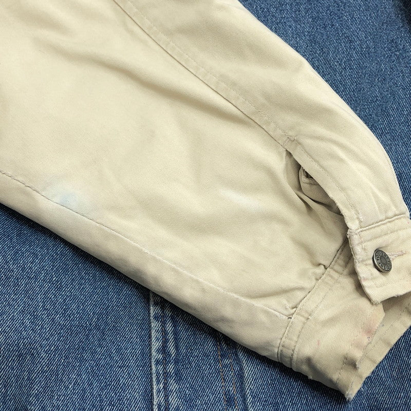 【現状渡し品】【メンズ】 Tigger デニム バーシティジャケット アウター 古着 ヴィンテージ系 146-260227-rs-01-fur サイズ：XXL カラー：インディゴ/ベージュ系 万代Net店