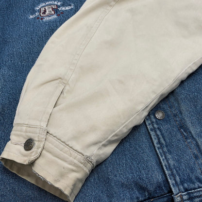 【現状渡し品】【メンズ】 Tigger デニム バーシティジャケット アウター 古着 ヴィンテージ系 146-260227-rs-01-fur サイズ：XXL カラー：インディゴ/ベージュ系 万代Net店