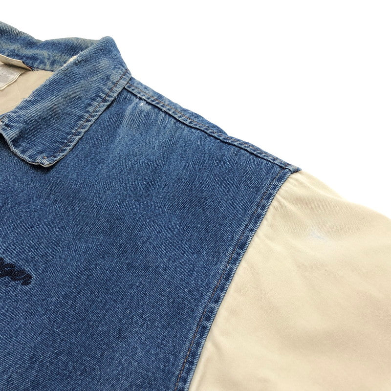 【現状渡し品】【メンズ】 Tigger デニム バーシティジャケット アウター 古着 ヴィンテージ系 146-260227-rs-01-fur サイズ：XXL カラー：インディゴ/ベージュ系 万代Net店