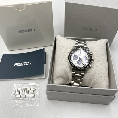 【中古美品】【メンズ/レディース】 SEIKO セイコー V192-00A0 PROSPEX SPEEDTIMER SOLAR CHRONOGRAPH プロスペックス スピードタイマー ソーラー クロノグラフ 腕時計 197-261028-cs-21-izu カラー：シルバー 万代Net店