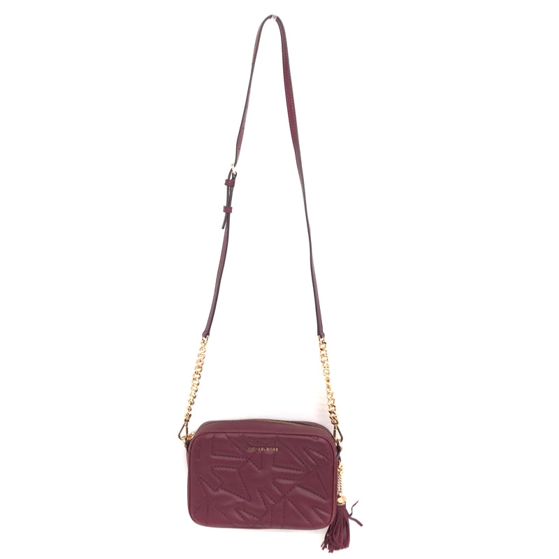 【現状渡し品】【レディース】 MICHAEL KORS マイケルコース 32F1GJ6M2L JET SET カメラバッグ ショルダーバッグ 鞄 188-260810-rs-05-fur カラー：ダークベリー 万代Net店