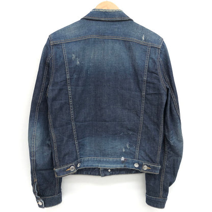 【中古品】【メンズ】 DSQUARED2 ディースクエアード DENIM JACKET S71AM0500 ペイント ダメージ加工 デニムジャケット Gジャン アウター 141-241009-rs-05-fur サイズ：46 カラー：インディゴ 万代Net店