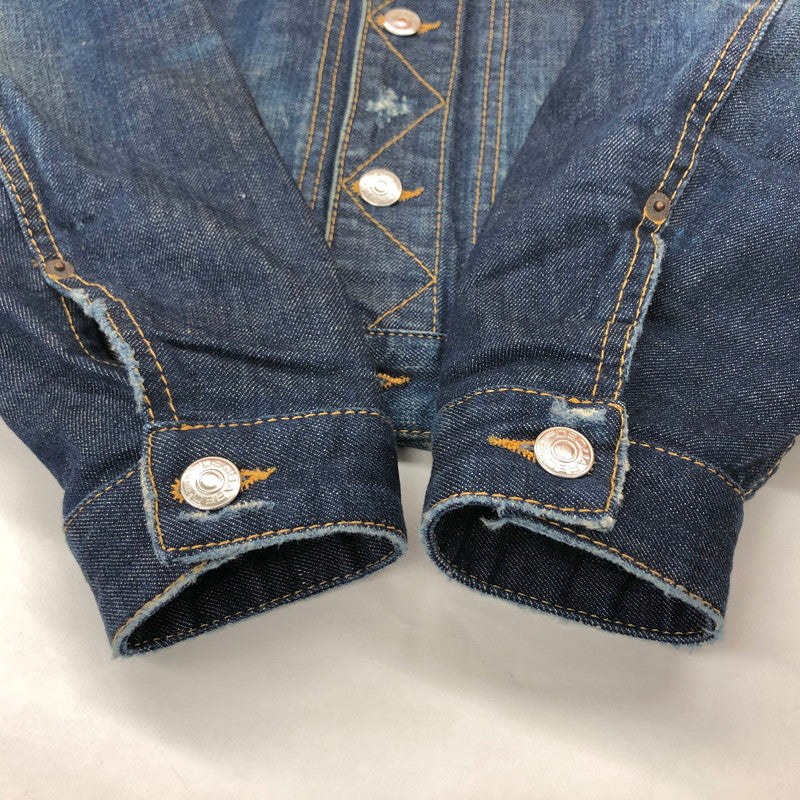 【中古品】【メンズ】 DSQUARED2 ディースクエアード DENIM JACKET S71AM0500 ペイント ダメージ加工 デニムジャケット Gジャン アウター 141-241009-rs-05-fur サイズ：46 カラー：インディゴ 万代Net店