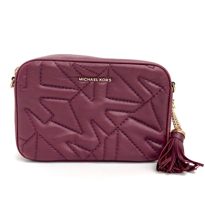 【現状渡し品】【レディース】 MICHAEL KORS マイケルコース 32F1GJ6M2L JET SET カメラバッグ ショルダーバッグ 鞄 188-260810-rs-05-fur カラー：ダークベリー 万代Net店