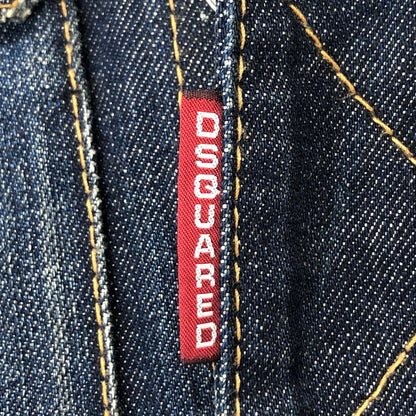 【中古品】【メンズ】 DSQUARED2 ディースクエアード DENIM JACKET S71AM0500 ペイント ダメージ加工 デニムジャケット Gジャン アウター 141-241009-rs-05-fur サイズ：46 カラー：インディゴ 万代Net店