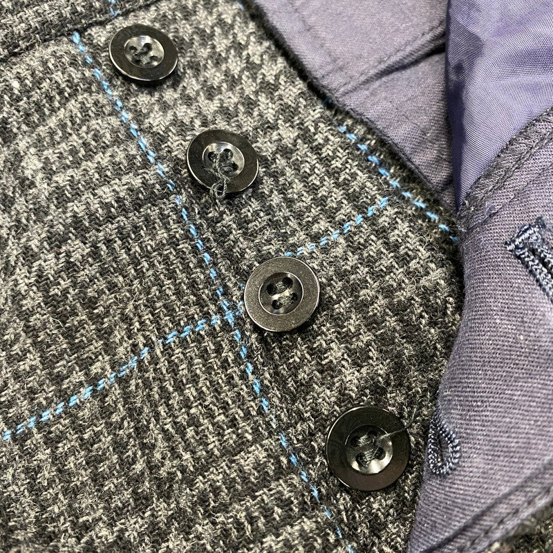【現状渡し品】【メンズ】 SACAI サカイ 12-00327M 12AW SIDE STRIPE GLEN CHECK WOOL PANTS サイド ストライプ グレン チェック ウール パンツ ボトムス ズボン 151-260914-cs-03-izu サイズ：2 カラー：チャコール系 万代Net店