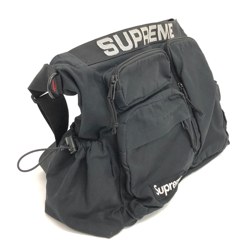 【現状渡し品】【メンズ/レディース】 SUPREME シュプリーム 23SS FIELD MESSENGER BAG ロゴ メッセンジャーバッグ ショルダーバッグ 鞄 149-260810-rs-06-fur カラー：ブラック 万代Net店