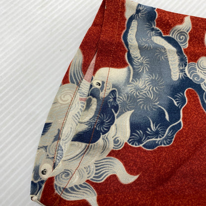 【中古品】【メンズ】 SUN SURF サンサーフ M32692B KARAJISHI BOTAN ALOHA SHIRT 唐獅子 牡丹 アロハ シャツ トップス 半袖 145-260914-cs-12-izu サイズ：M カラー：レッド 万代Net店