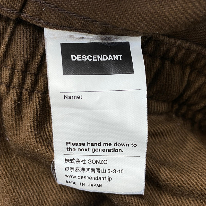 【中古品】【メンズ】 DESCENDANT ディセンダント SHORE TWILL BEACH TROUSERS ツイル ビーチ トラウザーズ パンツ ボトムス 153-260729-kh-04-izu サイズ：3 カラー：ブラウン 万代Net店