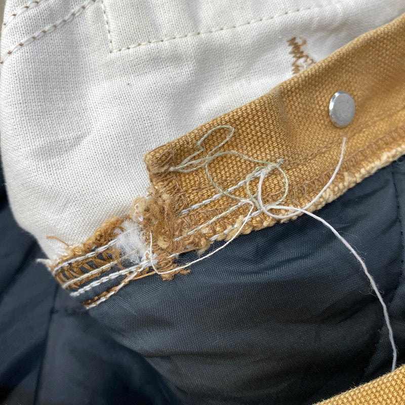 【現状渡し品】【メンズ】 CARHARTT カーハート USA製 星タグ DUCK DOUBLEKNEE QUILTING OVER ALL ダック ダブルニー キルティング オーバーオール 157-260729-kh-05-izu カラー：ベージュ 万代Net店