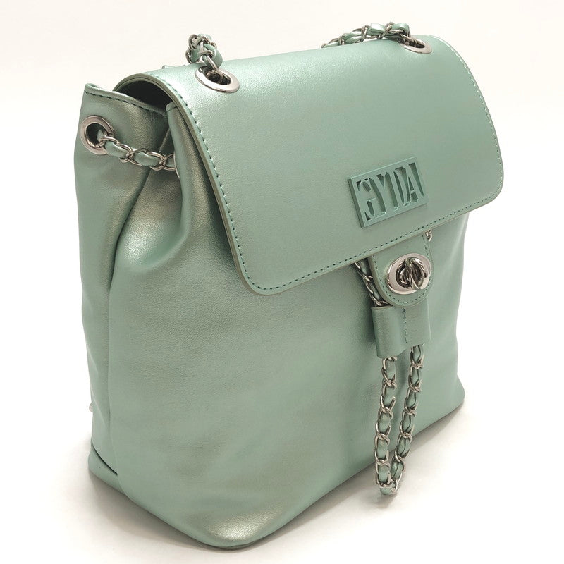 【中古品】【レディース】 MINI RUCKSACK FRAME METAL GY-B205 チェーンショルダーミニリュック バッグ 鞄 188-260227-rs-05-fur カラー：ミント 万代Net店