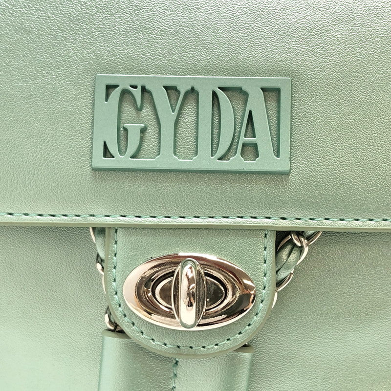 【中古品】【レディース】 MINI RUCKSACK FRAME METAL GY-B205 チェーンショルダーミニリュック バッグ 鞄 188-260227-rs-05-fur カラー：ミント 万代Net店