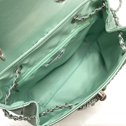 【中古品】【レディース】 GYDA ジェイダ MINI RUCKSACK FRAME METAL GY-B205 チェーンショルダーミニリュック バッグ 鞄 188-260227-rs-05-fur カラー：ミント 万代Net店