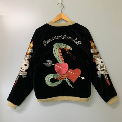 【現状渡し品】【メンズ】 KOSHO＆CO.コウショウ TT11201 2006年モデル COLLECTERS SELECTION LIMITED EDITIONREVERSIBLE SOUVENIR JACKET スカジャン 145-260919-YS-8-hon サイズ：小 カラー：ブラック 万代Net店