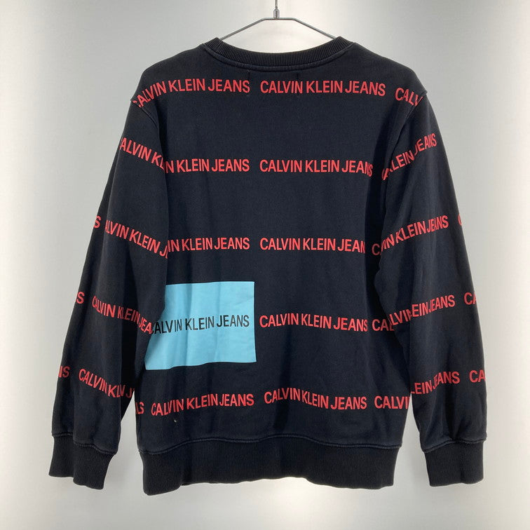 【中古品】【メンズ】 Calvin klein Jeans カルバンクラインジーンズ スウェット 147-260221-WA-01-iwa サイズ：S カラー：ブラック 万代Net店