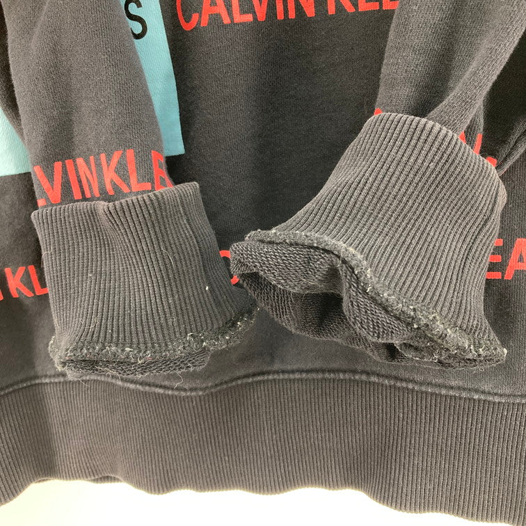 【中古品】【メンズ】 Calvin klein Jeans カルバンクラインジーンズ スウェット 147-260221-WA-01-iwa サイズ：S カラー：ブラック 万代Net店