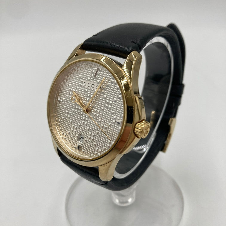 【中古品】GUCCI グッチ Gタイムレス YA1264027 G-TIMELESS 腕時計 アナログ時計 197-250129-OR-01-iwa カラー：シルバー/ゴールド/ブラック系 万代Net店