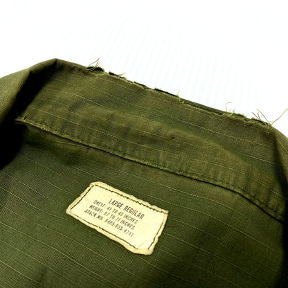 【現状渡し品】【メンズ】  US.ARMY ユーエスアーミー 60S JUNGLE FATIGUE JACKET 8405-935-4711 ジャングル ファティーグ ジャケット アウター 146-250204-as-24-izu サイズ：L-R カラー：グリーン 万代Net店