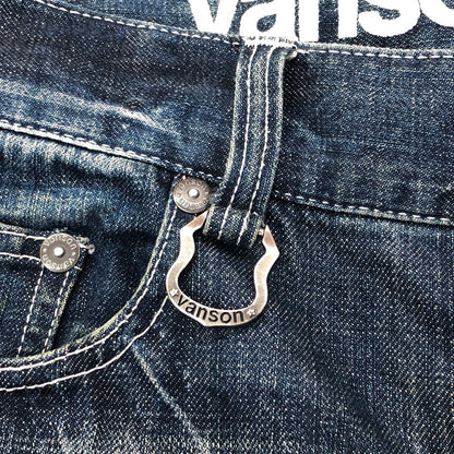 【現状渡し品】【メンズ】 VANSON バンソン DENIM PANTS sp-b-8A デニムパンツ スタッズ ウイング スカル Gパン ジーンズ ボトムス アメカジ系 156-250207-rs-03-fur サイズ：36 カラー：インディゴ 万代Net店