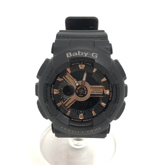 【中古品】【メンズ/レディース】 CASIO Baby-G BA-110 SERIES BA-110RG-1AJF 腕時計 アクセサリー 196-260526-rs-01-fur カラー：ブラック/ピンクゴールド 万代Net店
