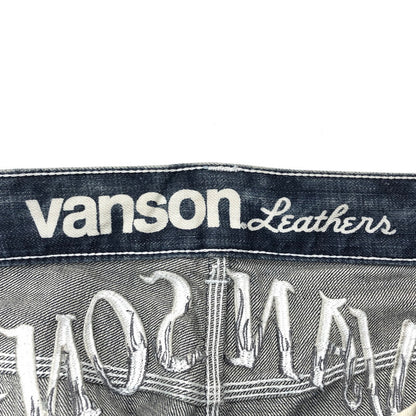 【現状渡し品】【メンズ】 VANSON バンソン DENIM PANTS sp-b-8A デニムパンツ スタッズ ウイング スカル Gパン ジーンズ ボトムス アメカジ系 156-250207-rs-03-fur サイズ：36 カラー：インディゴ 万代Net店