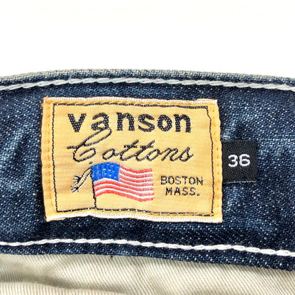 【現状渡し品】【メンズ】 VANSON バンソン DENIM PANTS sp-b-8A デニムパンツ スタッズ ウイング スカル Gパン ジーンズ ボトムス アメカジ系 156-250207-rs-03-fur サイズ：36 カラー：インディゴ 万代Net店