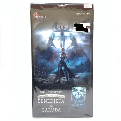 【中古美品】 ファイナルファンタジーXVI イーゼル付きメタルプレート ベネディクタ＆ガルーダ FF16 052-260817-mo-03-fur 万代Net店