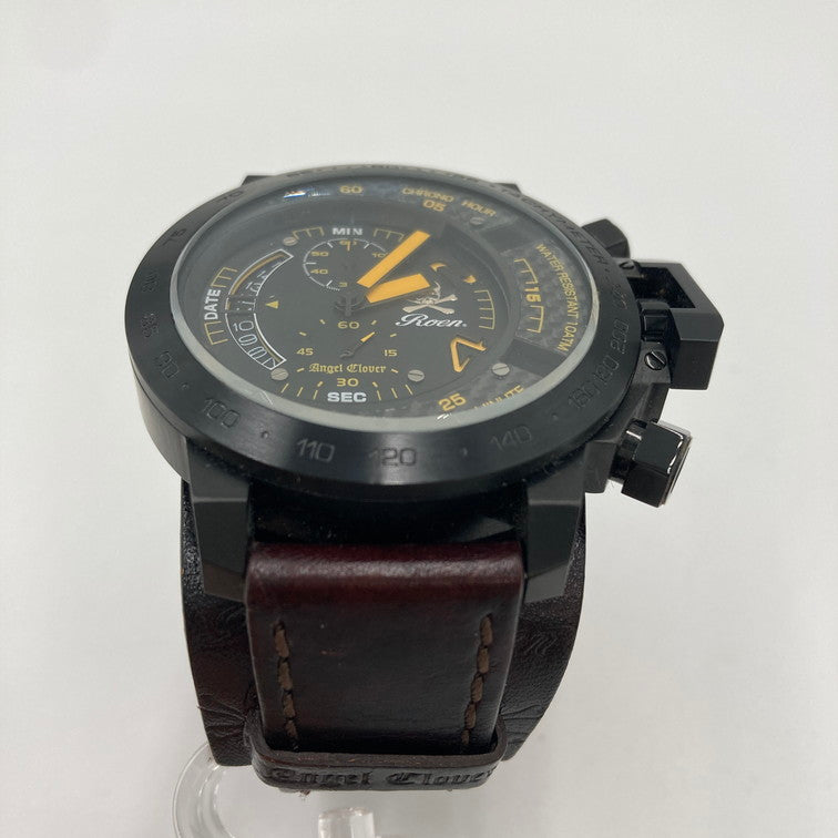 【中古品】【メンズ】 Angel Clover エンジェルクローバー Roen コラボモデル TC48ROYZ 革ベルト 腕時計 アナログ時計 197-251219-SY-03-iwa カラー：ブラック/レッド系 万代Net店