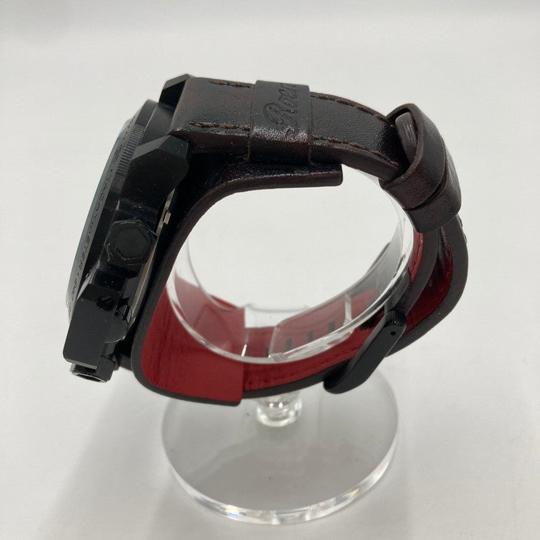 【中古品】【メンズ】 Angel Clover エンジェルクローバー Roen コラボモデル TC48ROYZ 革ベルト 腕時計 アナログ時計 197-251219-SY-03-iwa カラー：ブラック/レッド系 万代Net店